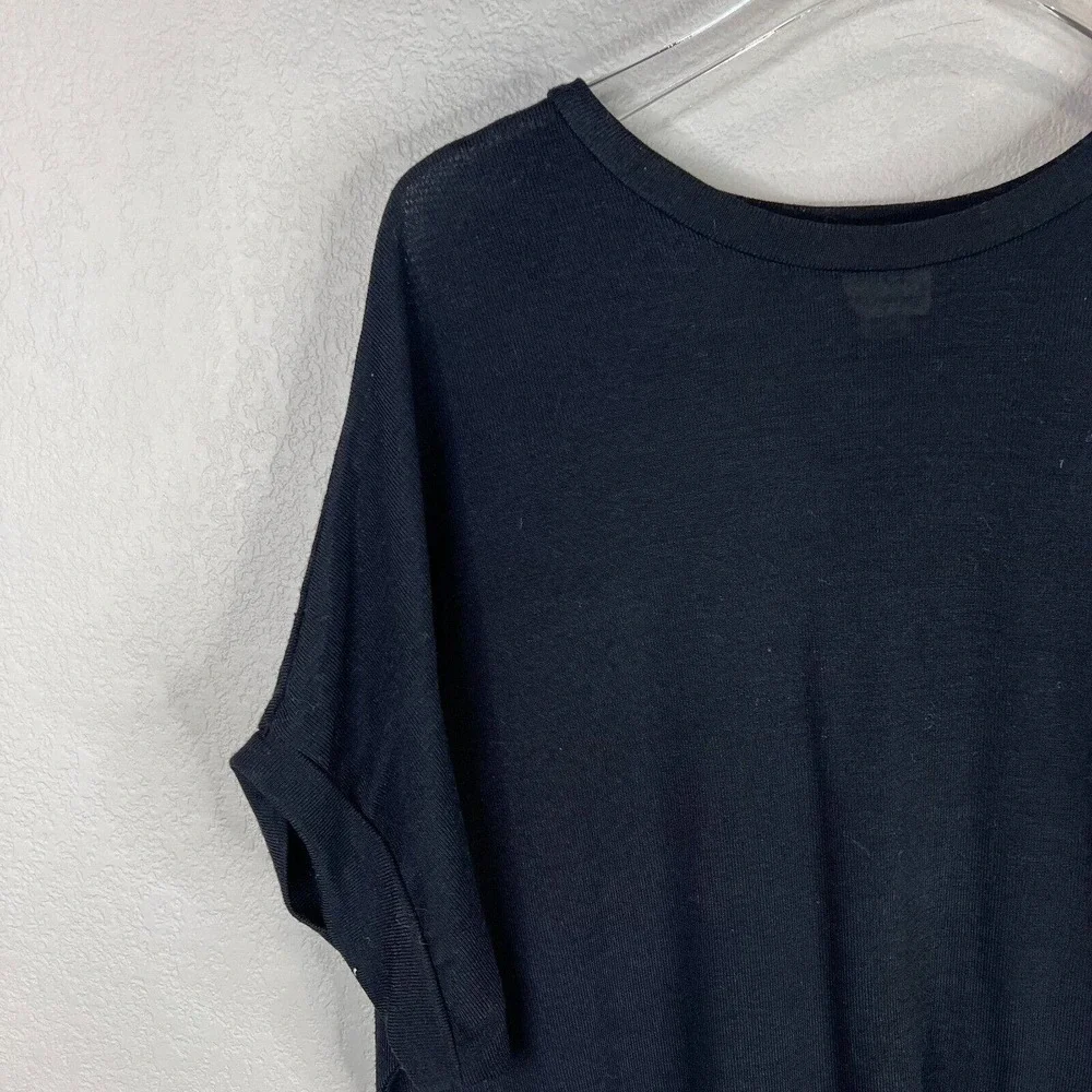 Nu New York Women's Crewneck Pullover Ribbed Dress Black Blue Size 1 Capsule - Picture 2 of 10